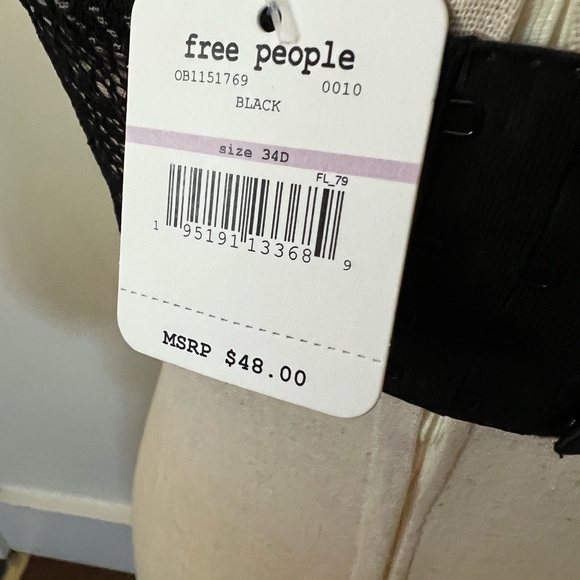 Intimately Free People - Starla Underwire Bra 34D - New With Tags - Picture 3 of 3